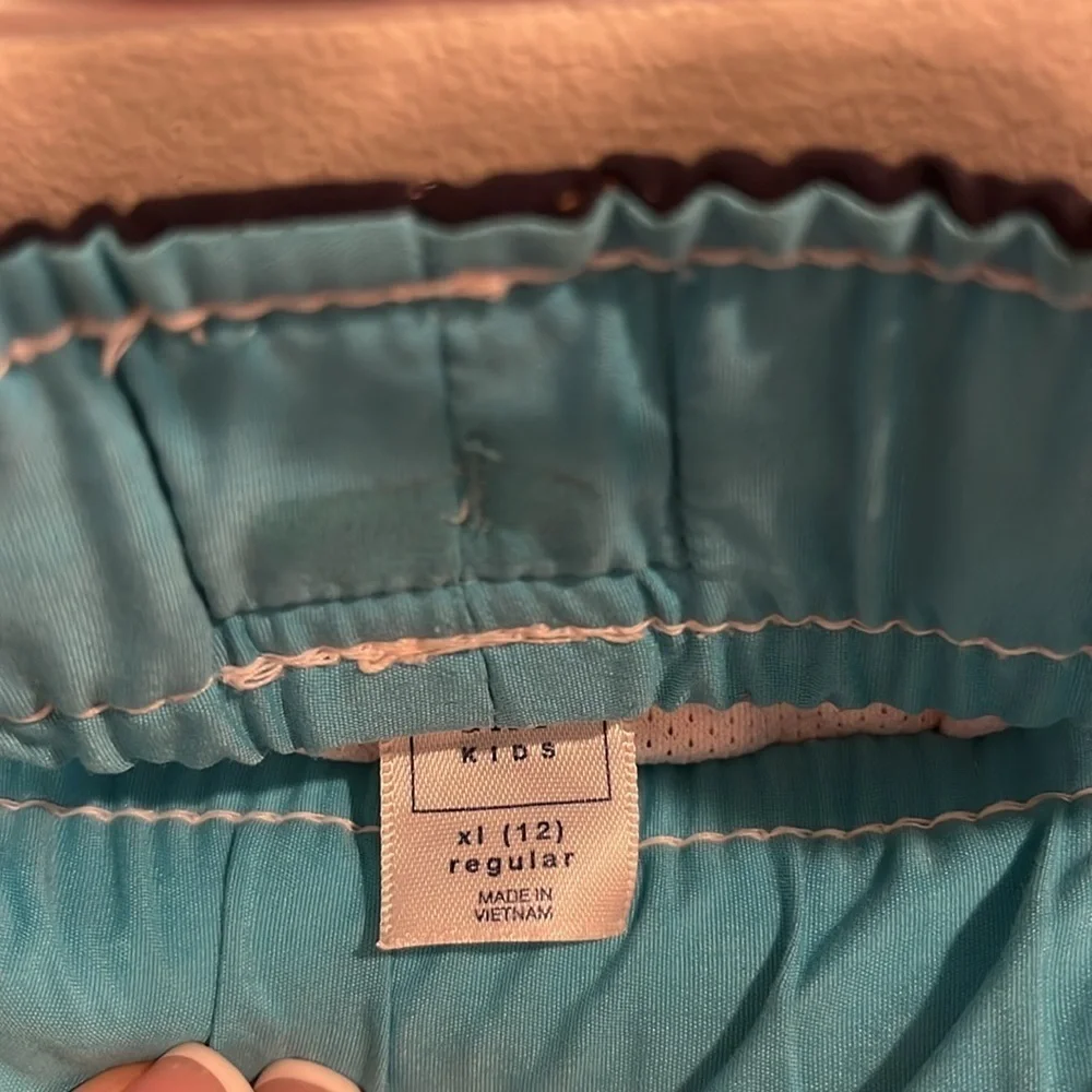 GAP Boys Red Shark Print Swim Trunks